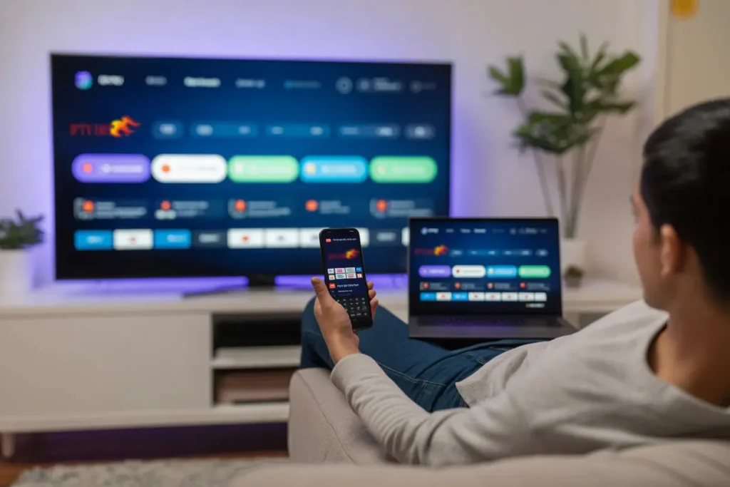 Comment se connecter avec Xtream Codes sur Hot Player 2 iptv screens with logos